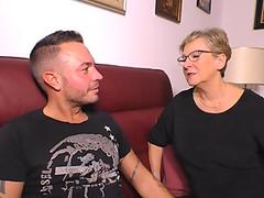 Angie wearing black lingerie gets fucked by her dirty neighbor