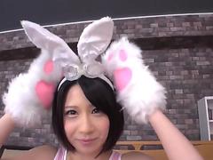 Censored video of foxy Takamiya Yui getting fucked in doggystyle