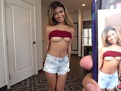 Skinny Asian receives way bigger cock than expected