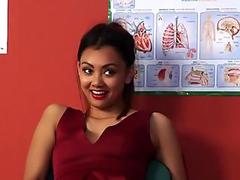 Cfnm glam asian shows off