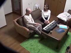 Japanese porn audition with a sweet girl that fucks well