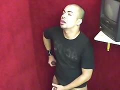 Gloryhole fun with a small dick guy who loves to suck black dicks