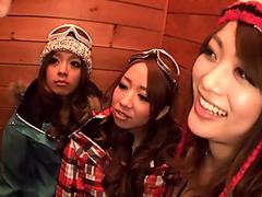 Akari Hoshino,Rin Aikawa,Wakana Kinoshita in Snowboarder Seduction - CosplayInJapan